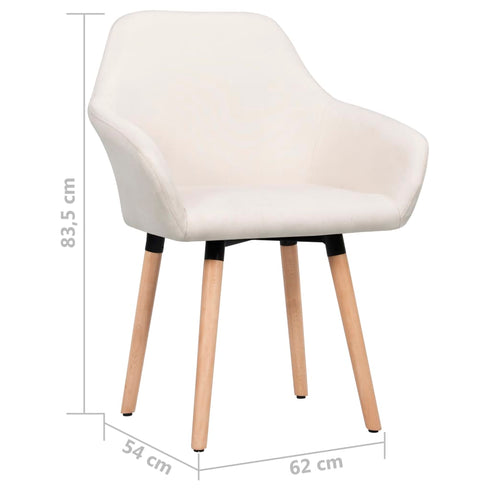 Swen Studio - Dining Chairs 6 pcs Cream Fabric (UK/IE/FI/NO only) (3x331493)