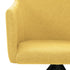 Swen Studio - Swivel Dining Chairs 6 pcs Mustard Yellow Fabric (UK/IE/FI/NO only) (3x331513)