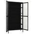 Lady Jillian - Display Cabinet Black 90x40x180 cm Steel and Tempered Glass