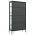 Lady Jillian - Display Cabinet Anthracite 90x40x180 cm Steel and Tempered Glass
