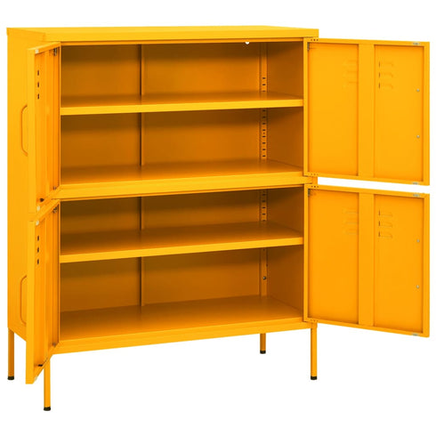 Lady Jillian - Storage Cabinet Mustard Yellow 80x35x101,5 cm Steel - Model 1
