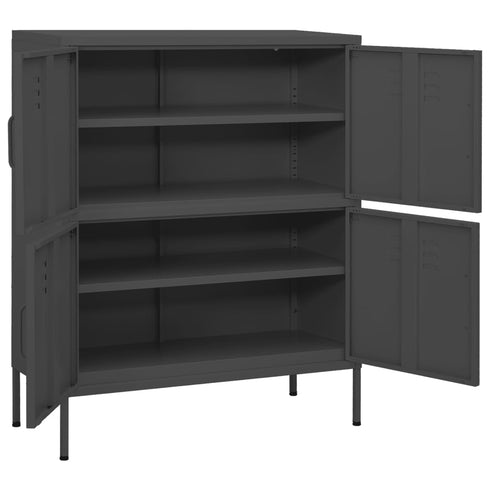 Lady Jillian - Storage Cabinet Anthracite 80x35x101,5 cm Steel - Model 1