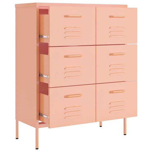 Lady Jillian - Drawer Cabinet Pink 80x35x101,5 cm Steel