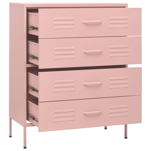 Lady Jillian - Chest of Drawers Pink 80x35x101,5 cm Steel