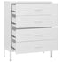 Lady Jillian - Chest of Drawers White 80x35x101,5 cm Steel