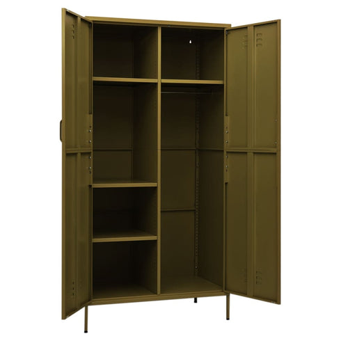Lady Jillian - Wardrobe Olive Green 90x50x180 cm Steel