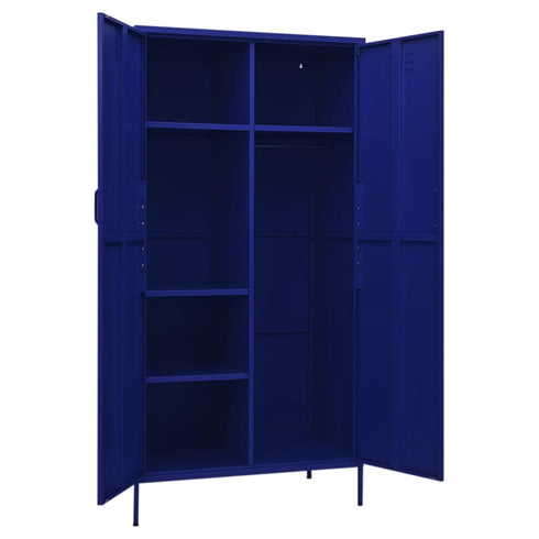 Lady Jillian - Wardrobe Navy Blue 90x50x180 cm Steel