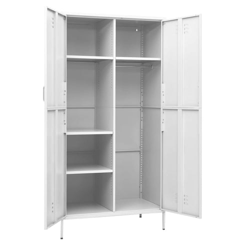 Lady Jillian - Wardrobe White 90x50x180 cm Steel