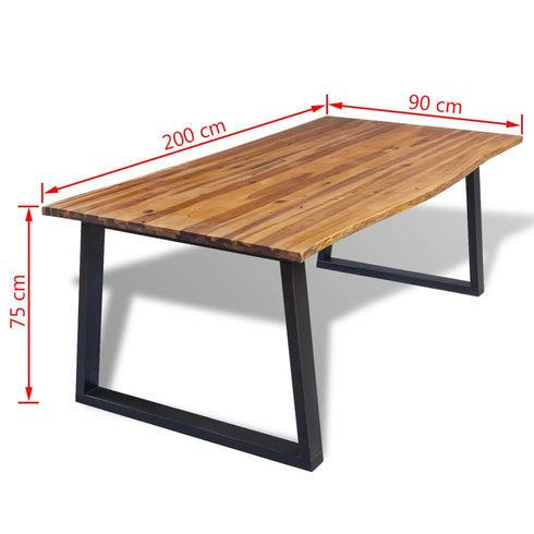 Rustika Rowe - Dining Table Solid Acacia Wood 200x90 cm