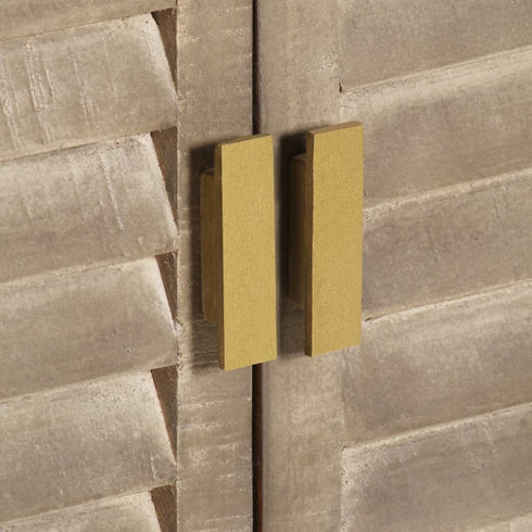 Rustika Rowe - Sideboard 80x35x80 cm Solid Mango Wood and Cast Iron