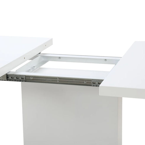 Swen Studio - Extendable Dining Table High Gloss White 180x90x76 cm MDF