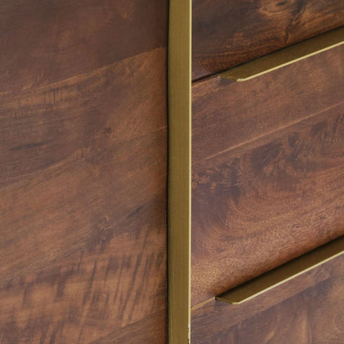Swen Studio - Sideboard with 6 Drawers 175x40x82 cm Solid Mango Wood
