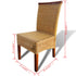 Swen Studio - Dining Chairs 6 pcs Brown Natural Rattan