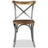 Swen Studio - Dining Chairs 4 pcs Solid Mango Wood and Steel Cross Back