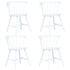 Maison Madeleine - 5 Piece Dining Set Solid Rubber Wood White