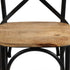 Swen Studio - Cross Chairs 6 pcs Black Solid Mango Wood