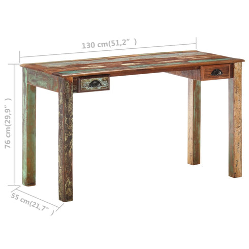 Rustika Rowe - Desk 130x55x76 cm Solid Reclaimed Wood