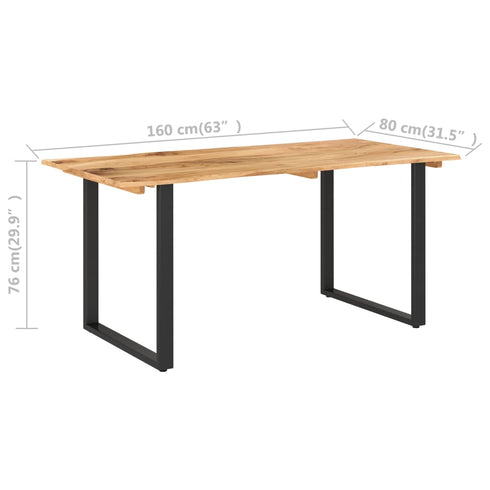 Rustika Rowe - Dining Table 160x80x76 cm Solid Acacia Wood