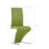 Swen Studio - Dining Chairs with Zigzag Shape 6 pcs Green Faux Leather