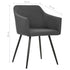 Swen Studio - Dining Chairs 6 pcs Dark Grey Fabric (UK/IE/FI/NO only) (3x331517)