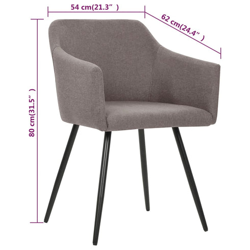 Swen Studio - Dining Chairs 6 pcs Taupe Fabric (UK/IE/FI/NO only) (3x331523)