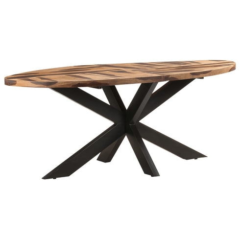 Rustika Rowe - Dining Table Oval 200x100x75cm Acacia Wood with Sheesham Finish