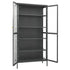 Lady Jillian - Display Cabinet Anthracite 90x40x180 cm Steel and Tempered Glass
