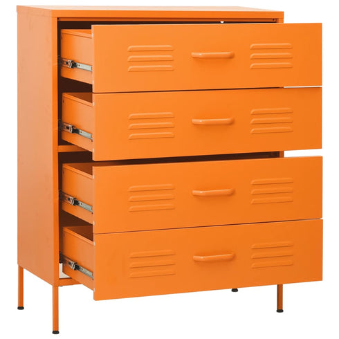 Lady Jillian - Chest of Drawers Orange 80x35x101,5 cm Steel