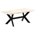 Rustika Rowe - Dining Table White 180x90x75 cm Solid Mango Wood
