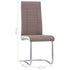Swen Studio - Cantilever Dining Chairs 6 pcs Brown Fabric