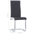 Swen Studio - Cantilever Dining Chairs 6 pcs Black Fabric