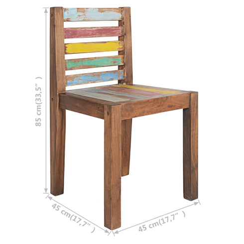 Rustika Rowe - Dining Chairs 6 pcs Solid Reclaimed Wood (326179+326180)