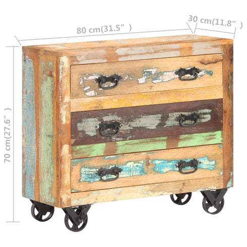 Rustika Rowe - Sideboard 80x30x70 cm Solid Reclaimed Wood