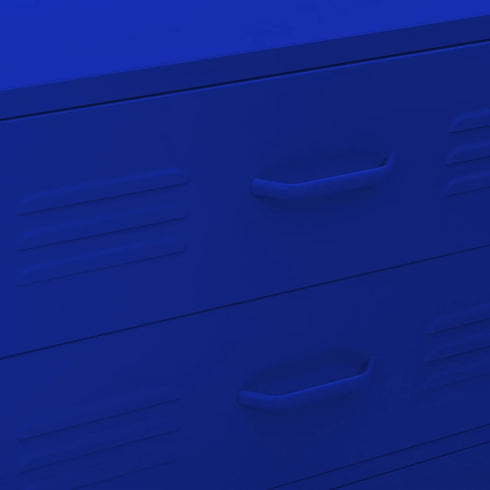 Lady Jillian - Chest of Drawers Navy Blue 80x35x101,5 cm Steel