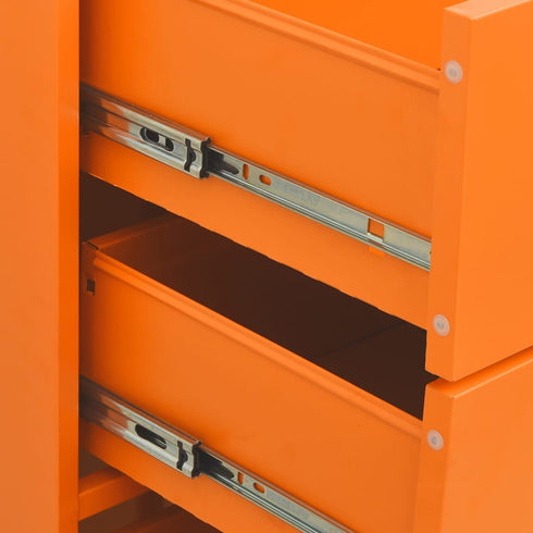 Lady Jillian - Chest of Drawers Orange 80x35x101,5 cm Steel