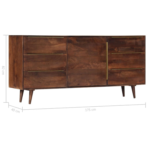 Swen Studio - Sideboard with 6 Drawers 175x40x82 cm Solid Mango Wood