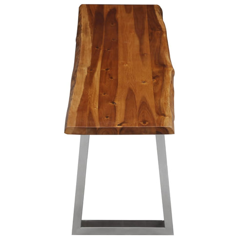 Rustika Rowe - 3 Piece Dining Set Solid Acacia Wood Brown