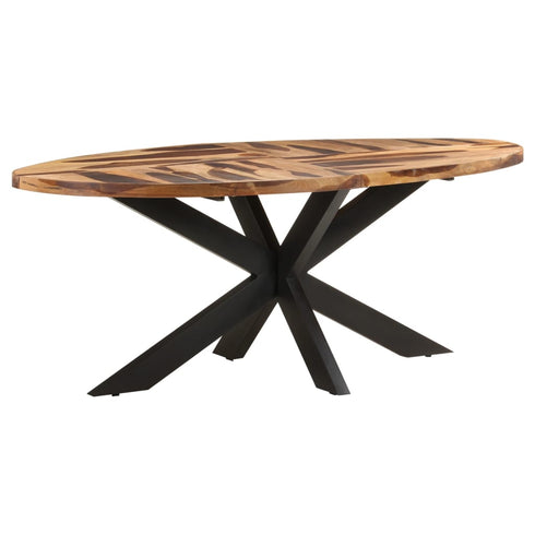 Rustika Rowe - Dining Table Oval 200x100x75cm Acacia Wood with Sheesham Finish