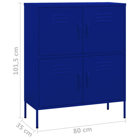 Lady Jillian - Storage Cabinet Navy Blue 80x35x101,5 cm Steel - Model 1