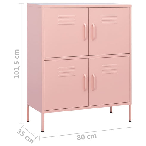 Lady Jillian - Storage Cabinet Pink 80x35x101,5 cm Steel - Model 1
