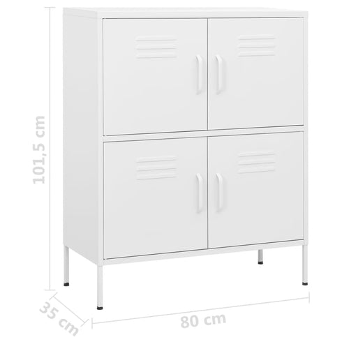 Lady Jillian - Storage Cabinet White 80x35x101,5 cm Steel - Model 1