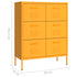 Lady Jillian - Drawer Cabinet Mustard Yellow 80x35x101,5 cm Steel