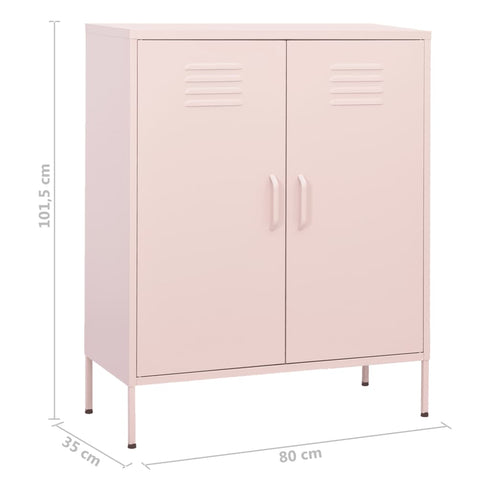 Lady Jillian - Storage Cabinet Pink 80x35x101,5 cm Steel - Model 3