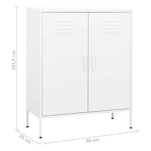 Lady Jillian - Storage Cabinet White 80x35x101,5 cm Steel - Model 3