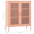 Lady Jillian - Storage Cabinet Pink 80x35x101,5 cm Steel - Model 4