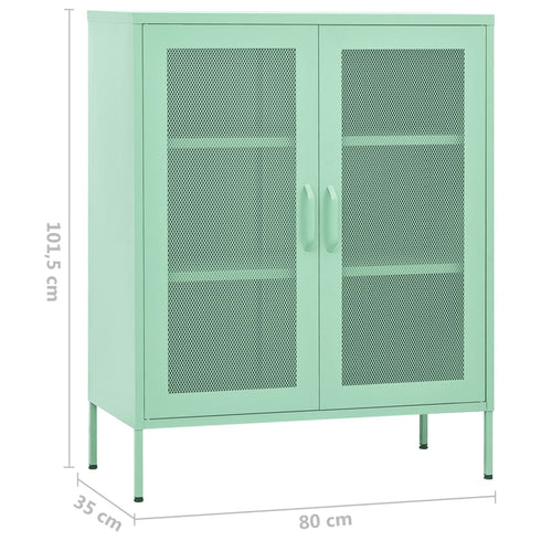 Lady Jillian - Storage Cabinet Mint 80x35x101,5 cm Steel - Model 4