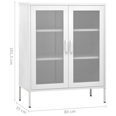 Lady Jillian - Storage Cabinet White 80x35x101,5 cm Steel - Model 4