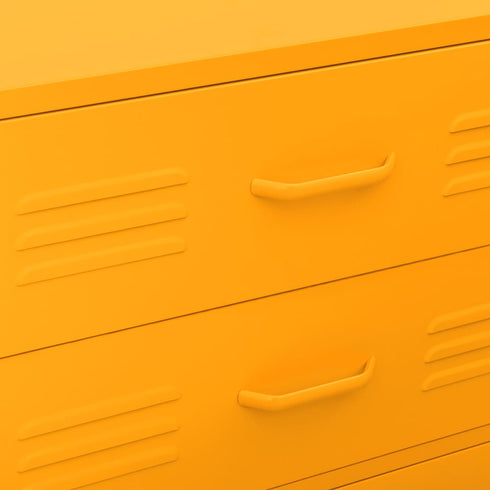 Lady Jillian - Chest of Drawers Mustard Yellow 80x35x101,5 cm Steel