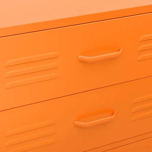 Lady Jillian - Chest of Drawers Orange 80x35x101,5 cm Steel