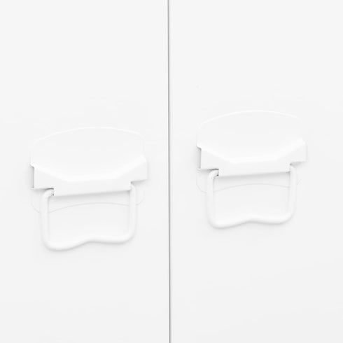 Lady Jillian - Industrial Wardrobe White 90x50x180 cm Metal